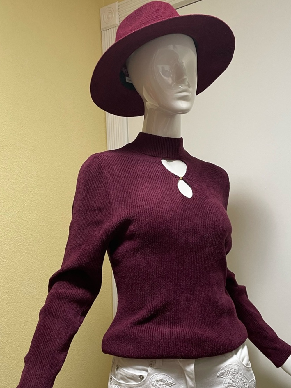 INC International Concepts Burgundy Turtleneck Sweater
